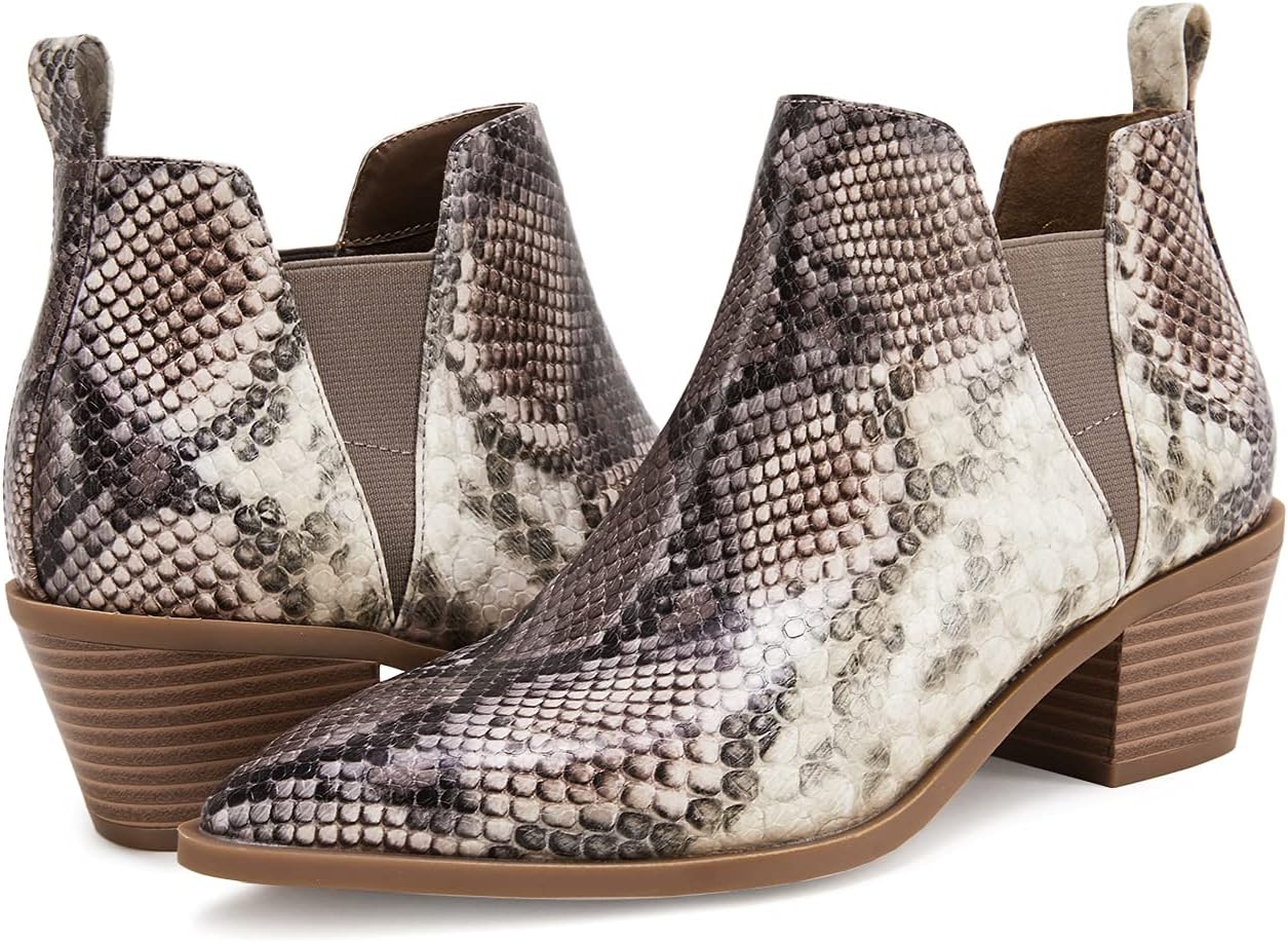 Stylish Minshluu Booties for Women with Chunky Heel Design