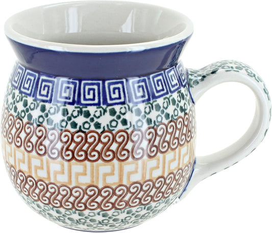 Brown Athena Bubble Mug - Unique Handcrafted Polish Pottery