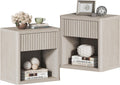 SICOTAS Night Stand Set of 2 Modern Bedside Tables with Storage