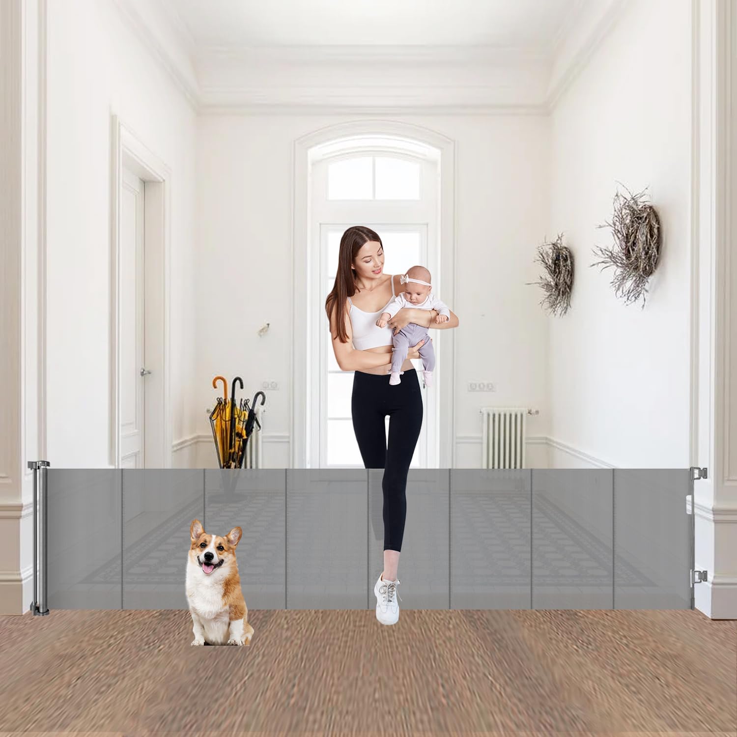 24 Inch Tall Extra Wide Short Dog Gates for Easy Access