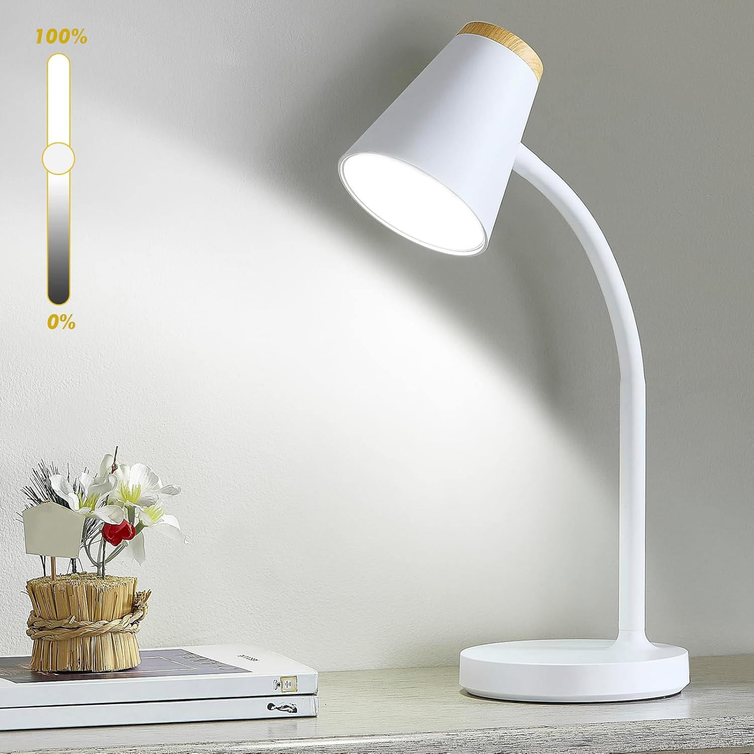 Adjustable LED Desk Lamp - Dimmable Reading Light for College Dorm - EJIAXIN