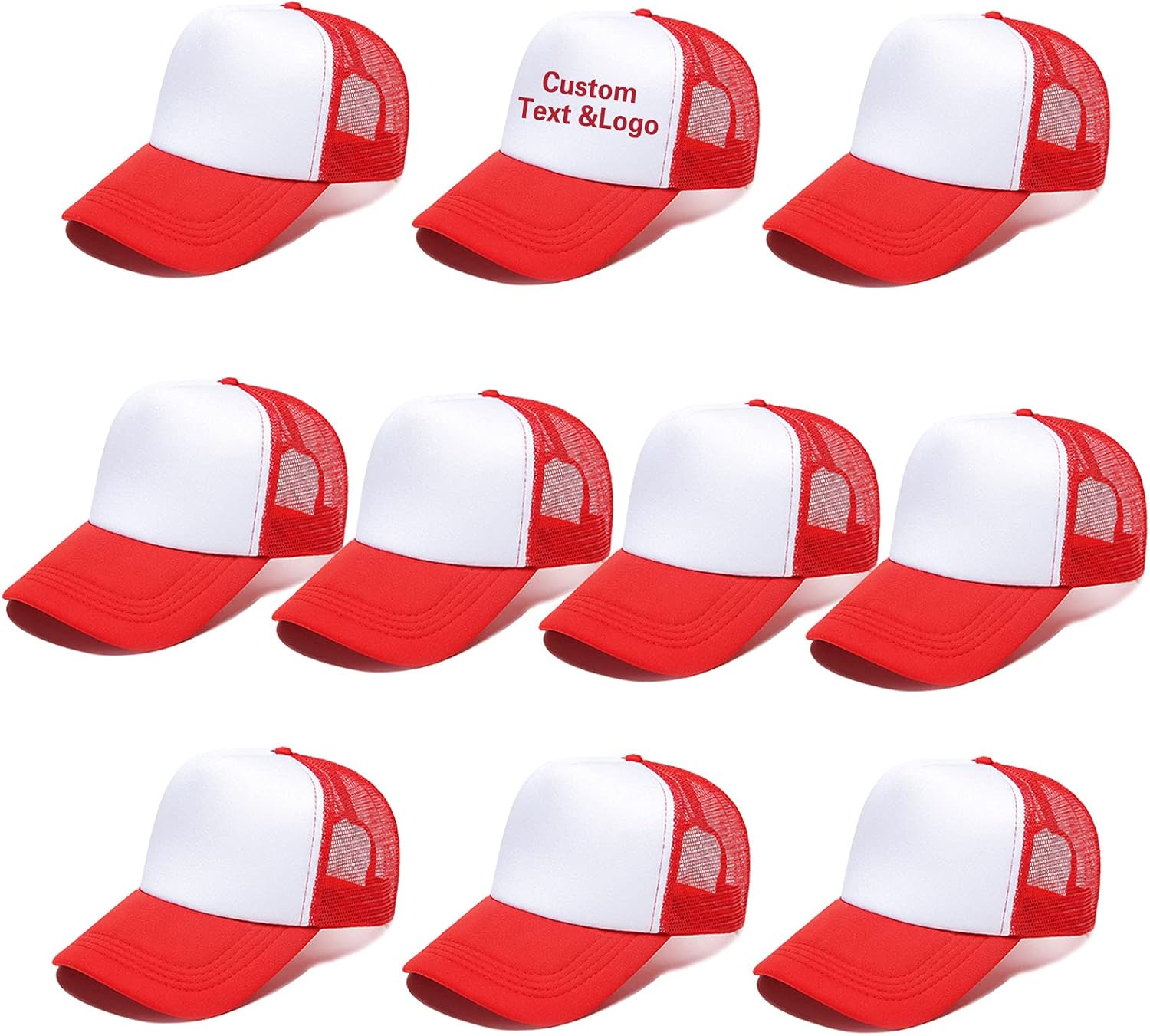 Ultrafun 10 Pack Trucker Hats for Men Women - Adjustable Caps