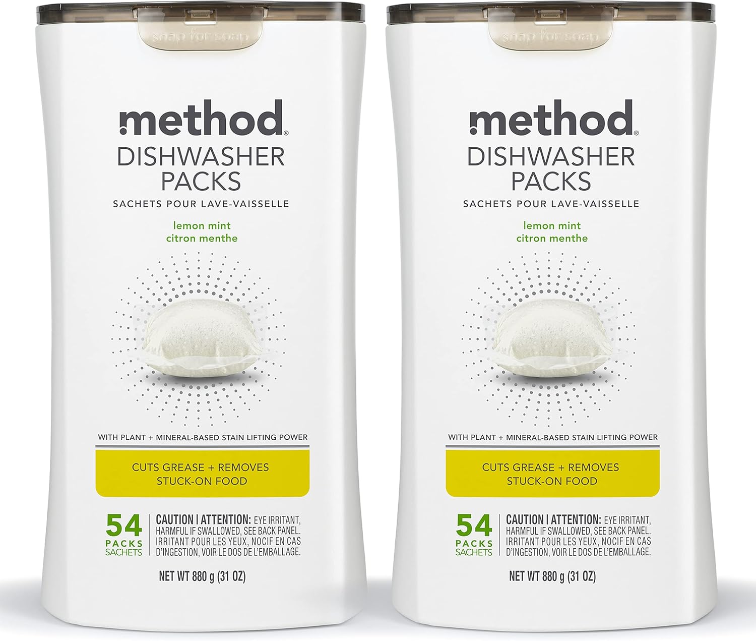 Method Dishwasher Detergent Packs for Tough Grease and Stains