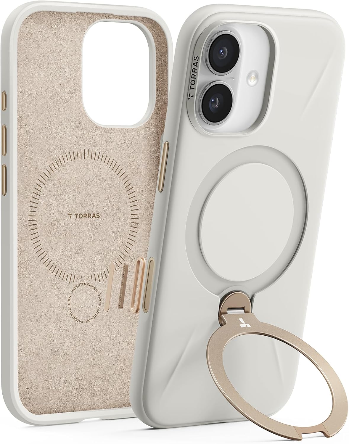 TORRAS Ostand Q3 Silicone Case for iPhone 17 with Kickstand