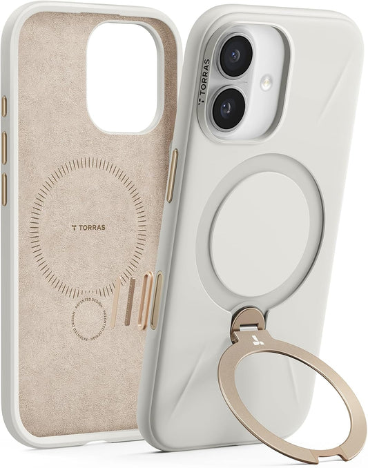 TORRAS Ostand Q3 Silicone Case for iPhone 17 with Kickstand