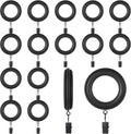 Beech Wood Curtain Rings with Clips for Easy Draping - Booson