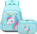 Unicorn Backpack for Girls 2-in-1 with Lunch Bag - Lightweight Cute