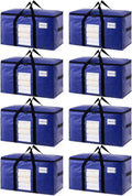 TAILI Extra Large Dark Blue Moving Bags 8 Pack - Heavy Duty Storage