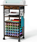 Craft Cart and Organizer Table Compatible with Cricut - Rolling Craft
