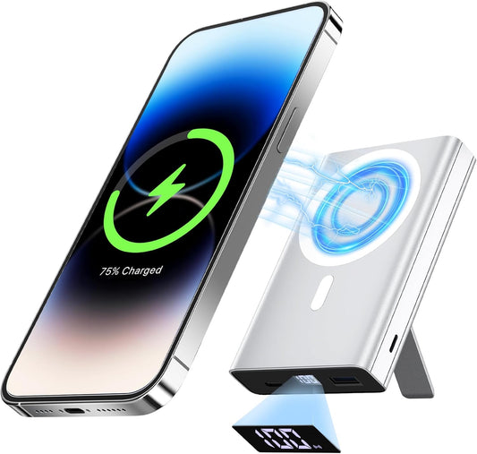 10K mAh Mag-Safe Power Bank: Fast Charge iPhone Wirelessly