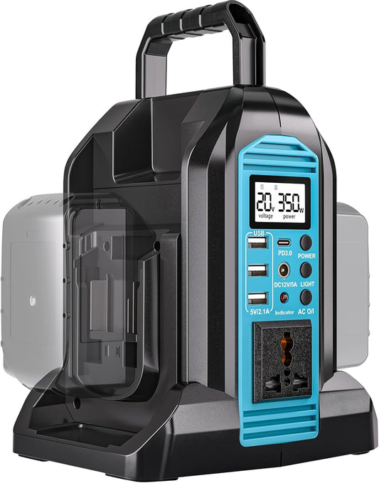 350W Power Inverter for Makita 18V Battery - Compact & Lightweight