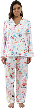 Womens Silk Satin Pajamas Set Button Down 2 Piece Pjs (Style GWJP)