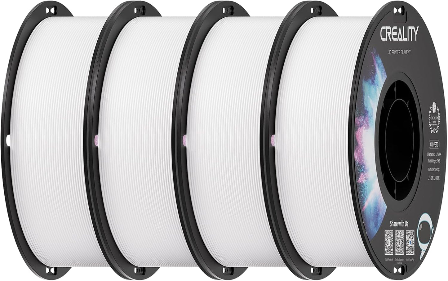 Creality PETG Filament 1.75 White 4 kg for 3D Printing