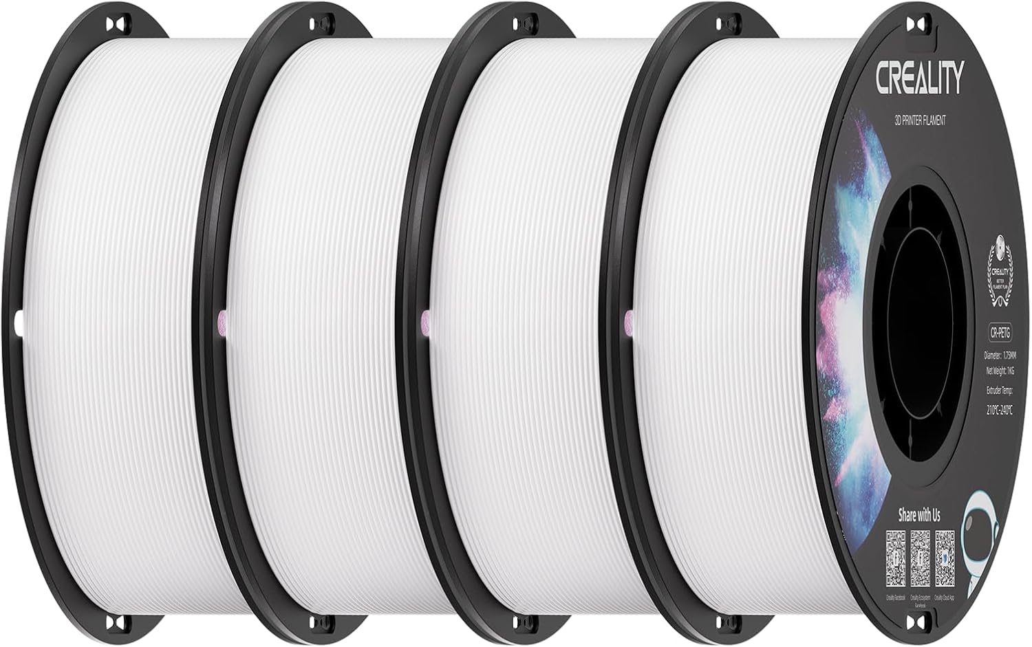 Creality PETG Filament 1.75 White 4 kg for 3D Printing