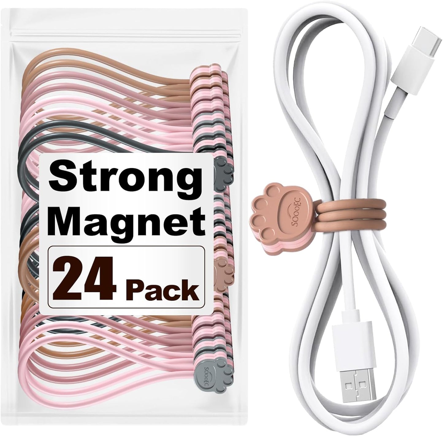Magnetic Cat Paw Cord Ties - Organize in Style