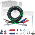 15FT Semi Truck Air Lines Kit with Glad Hands - Organized 3-in-1 Line