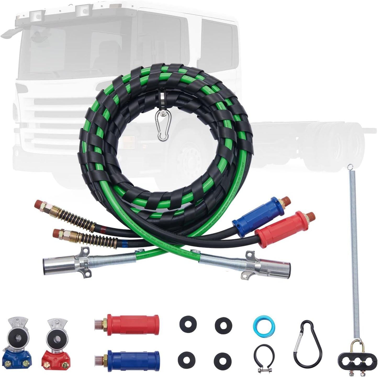 VEVOR 15FT Semi Truck Air Lines Kit with Glad Hands and Seals