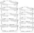 VERONES 10Pack Glass Meal Prep Containers - Airtight Stackable Set