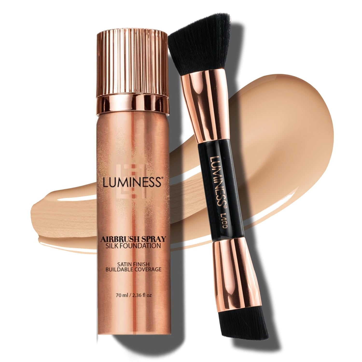 LUMINESS Silk Airbrush Spray Foundation & Buffing Brush Kit Review