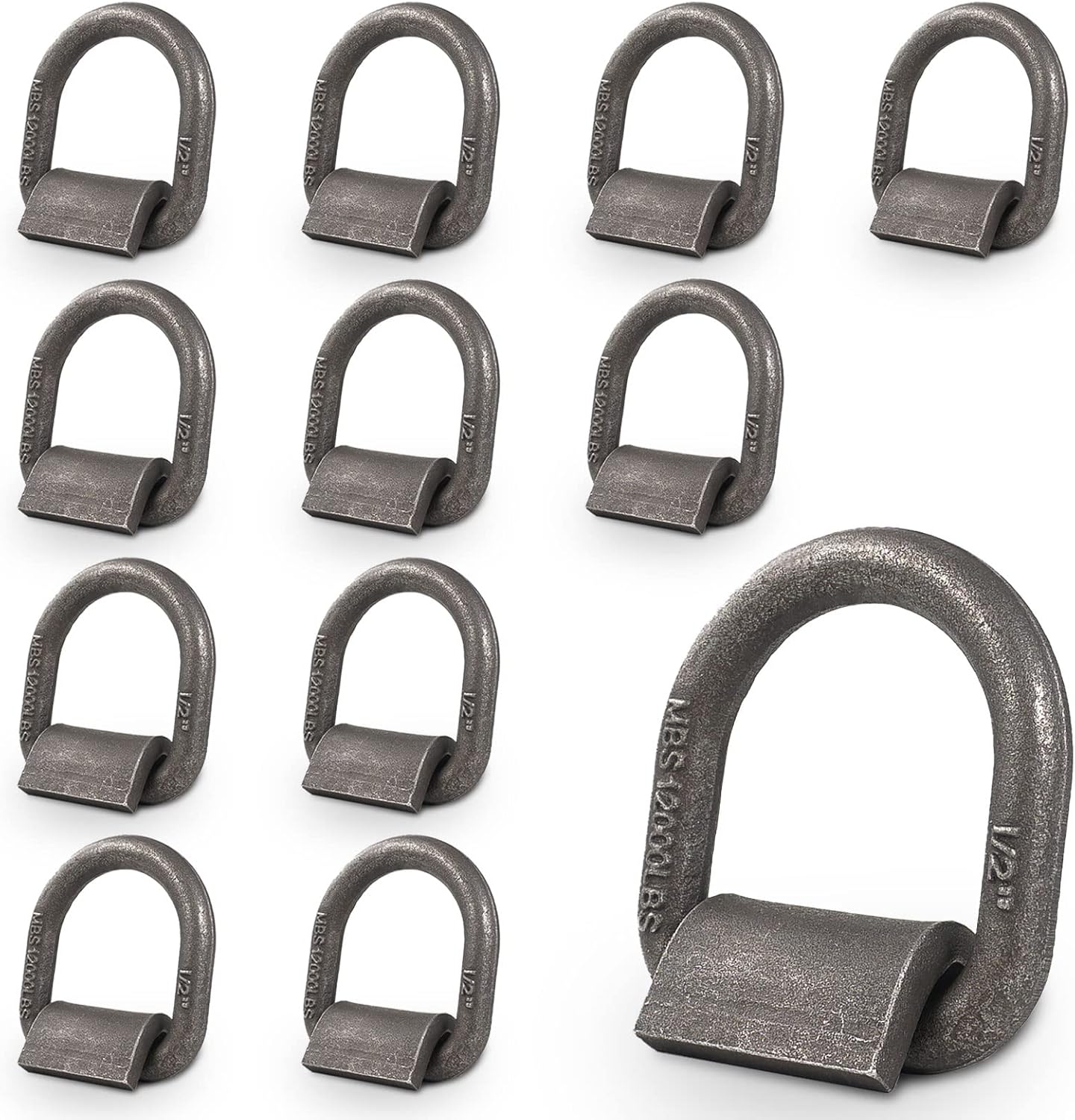 1/2 Inch Heavy Duty Weld-On Forged D Ring for Cargo Security