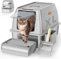 Stainless Steel Cat Litter Box by OKSOTY, XL 23.6in