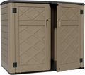 ZZM Large Outdoor Storage Shed 48 Cu Ft - Durable Resin Cabinet