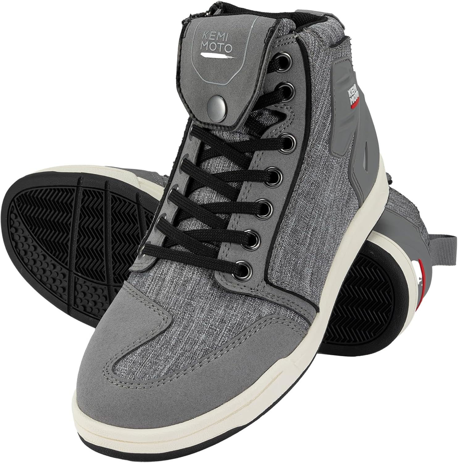 KEMIMOTO Motorcycle Shoes with Thick Heel for Safe Riding