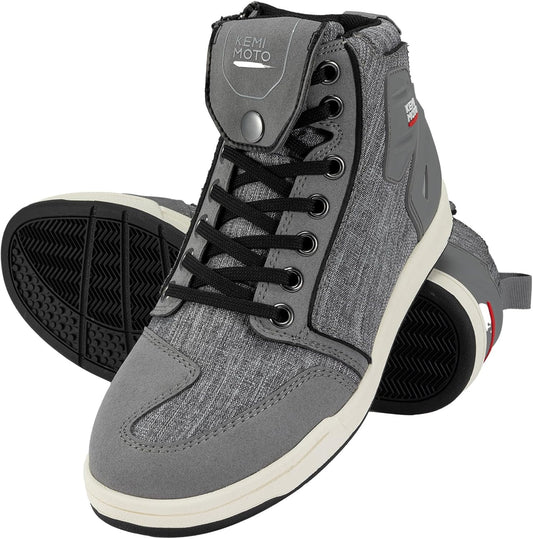 KEMIMOTO Motorcycle Shoes with Thick Heel for Safe Riding