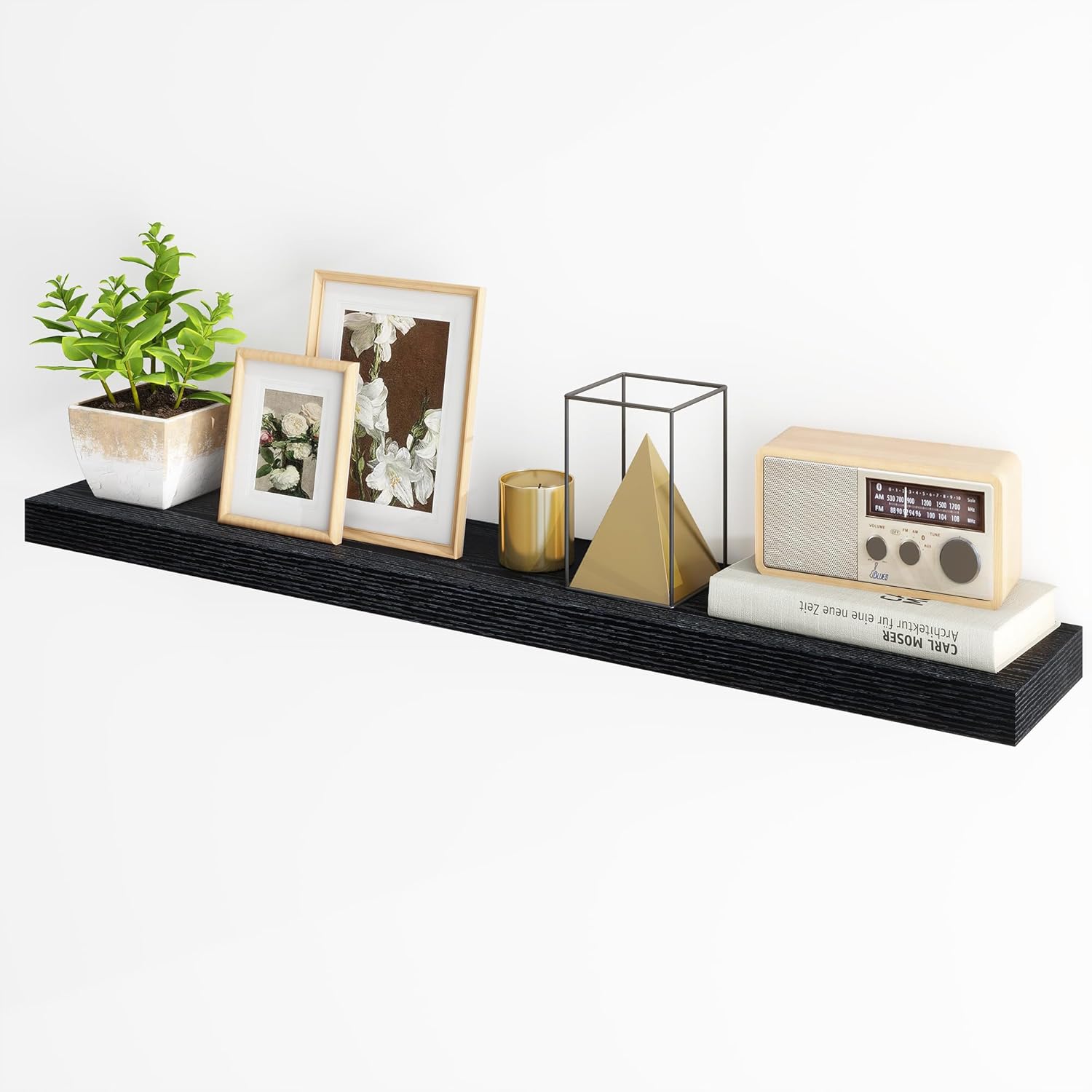 Floating Shelves for Wall - 48 Inch Long Rustic Wood Design