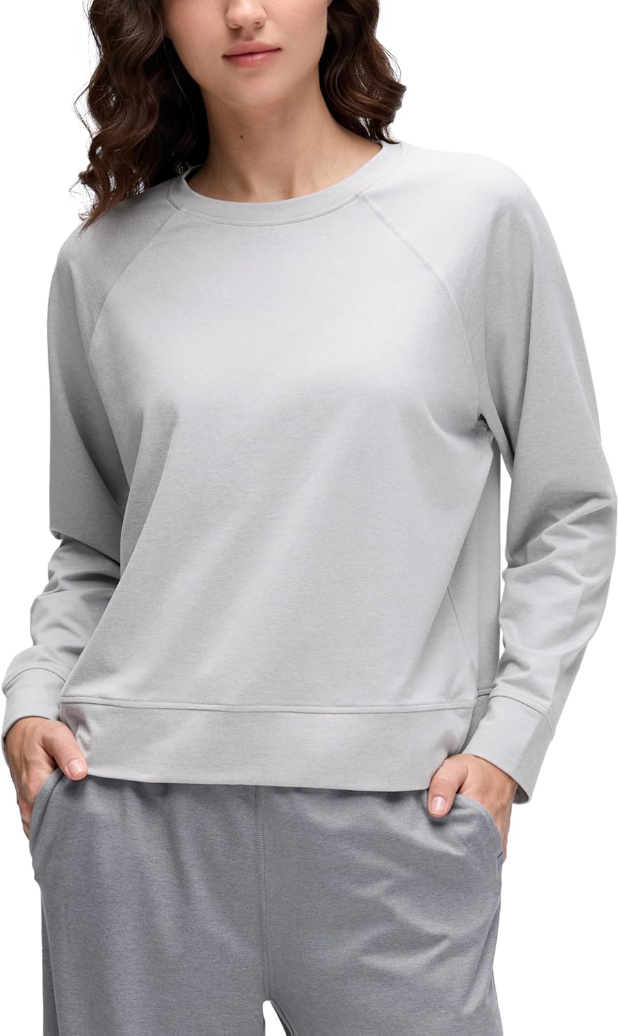 CRZ YOGA Cloud Jersey Pullover Sweatshirt for Women Casual
