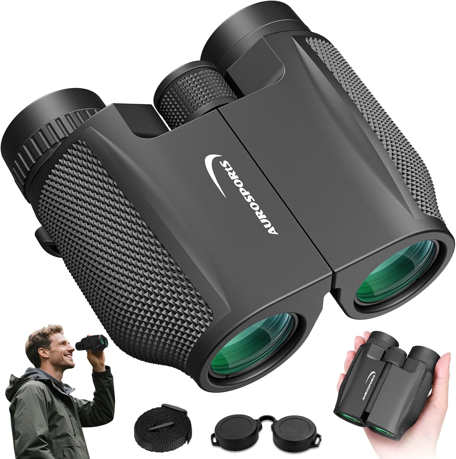 12x32 Compact Binoculars for Birdwatching and Travel Fun
