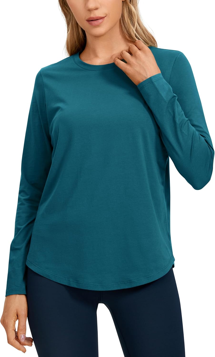 CRZ YOGA Pima Cotton Long Sleeve | Women's Workout Shirt