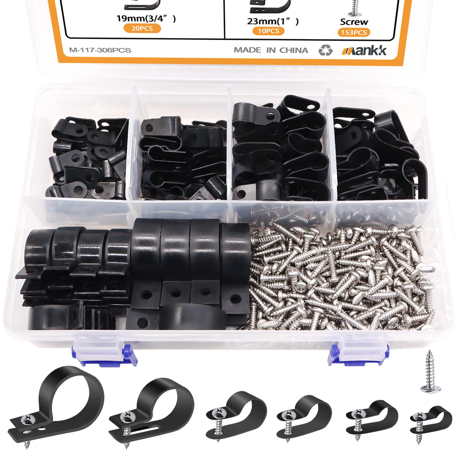 Organize Cables Effortlessly with mankk 306PCS Kit
