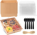 7 x 7 x 2.6 in Large Charcuterie Boxes with Clear Lids - 50 Pack