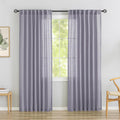 Lavender Light Purple Linen Back Tab Sheer Curtains 84 in - Light