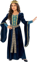 Medieval Princess Costume for Girls - Velvet Renaissance Dress
