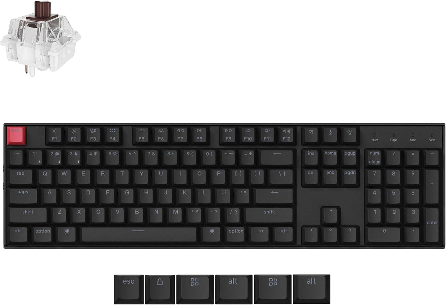 Keychron K10 Wireless Gaming Keyboard - Super Brown Switch