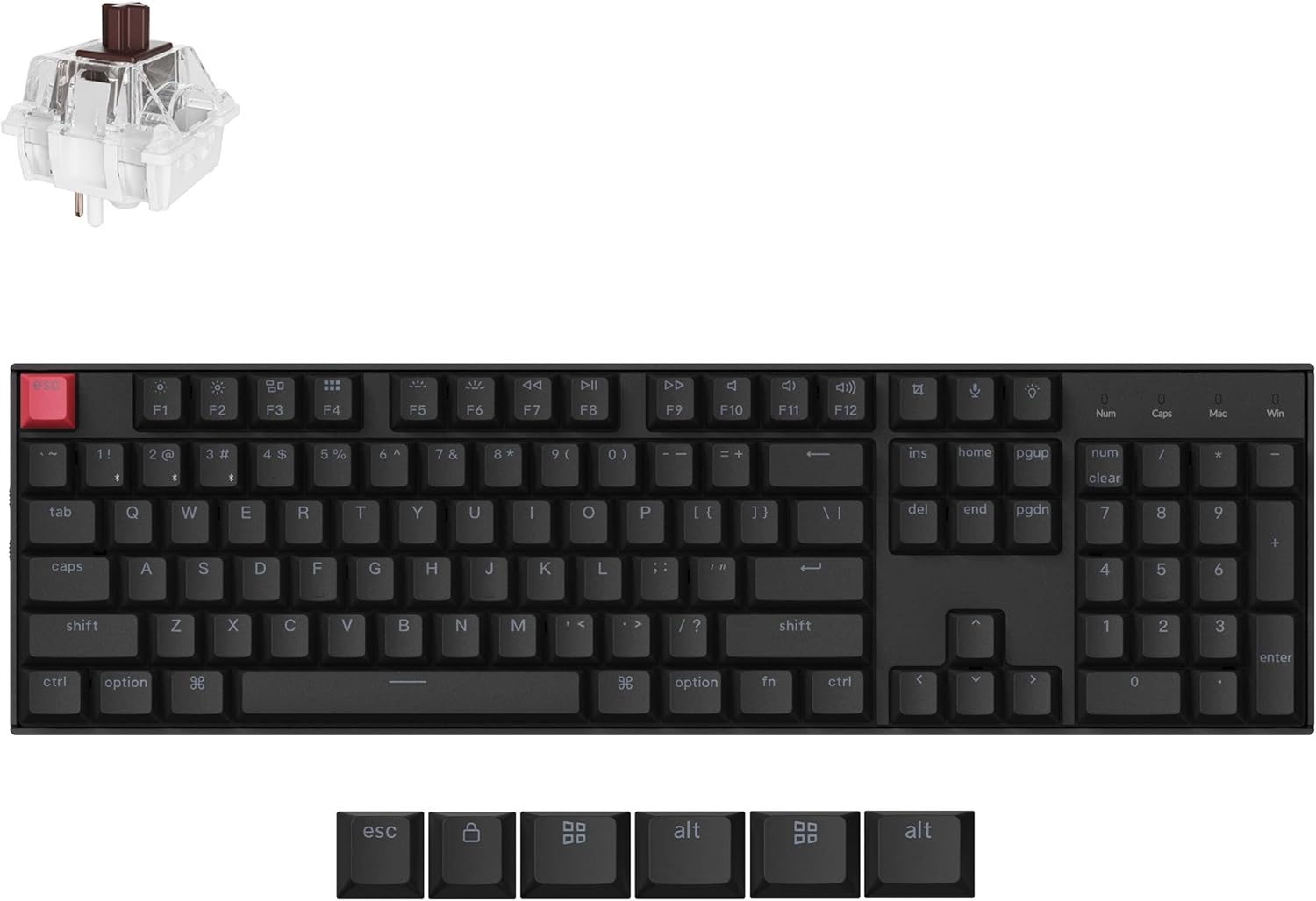 Keychron K10 Wireless Gaming Keyboard - Super Brown Switch