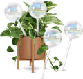 13oz Self Watering Globes (4 Pack) - Iridescent Glass Plant Water