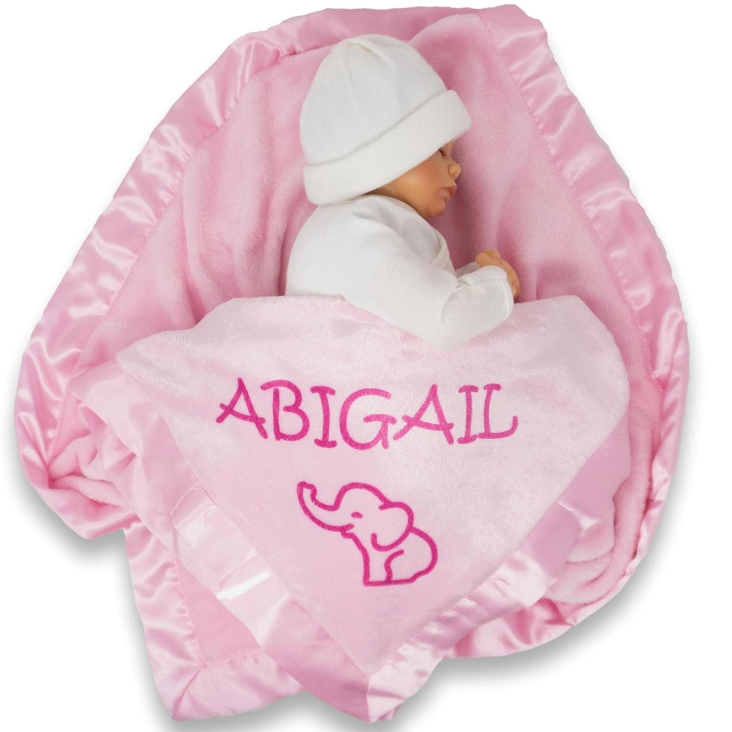 Personalized Baby Blanket - Custom Elephant Design