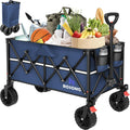 Collapsible Wagon Cart with Wheels Foldable - Heavy Duty 150L Utility