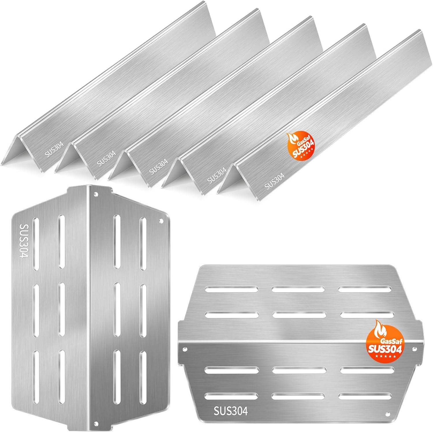 GasSaf Flavorizer Bars and Heat Deflector for Weber Genesis Grills