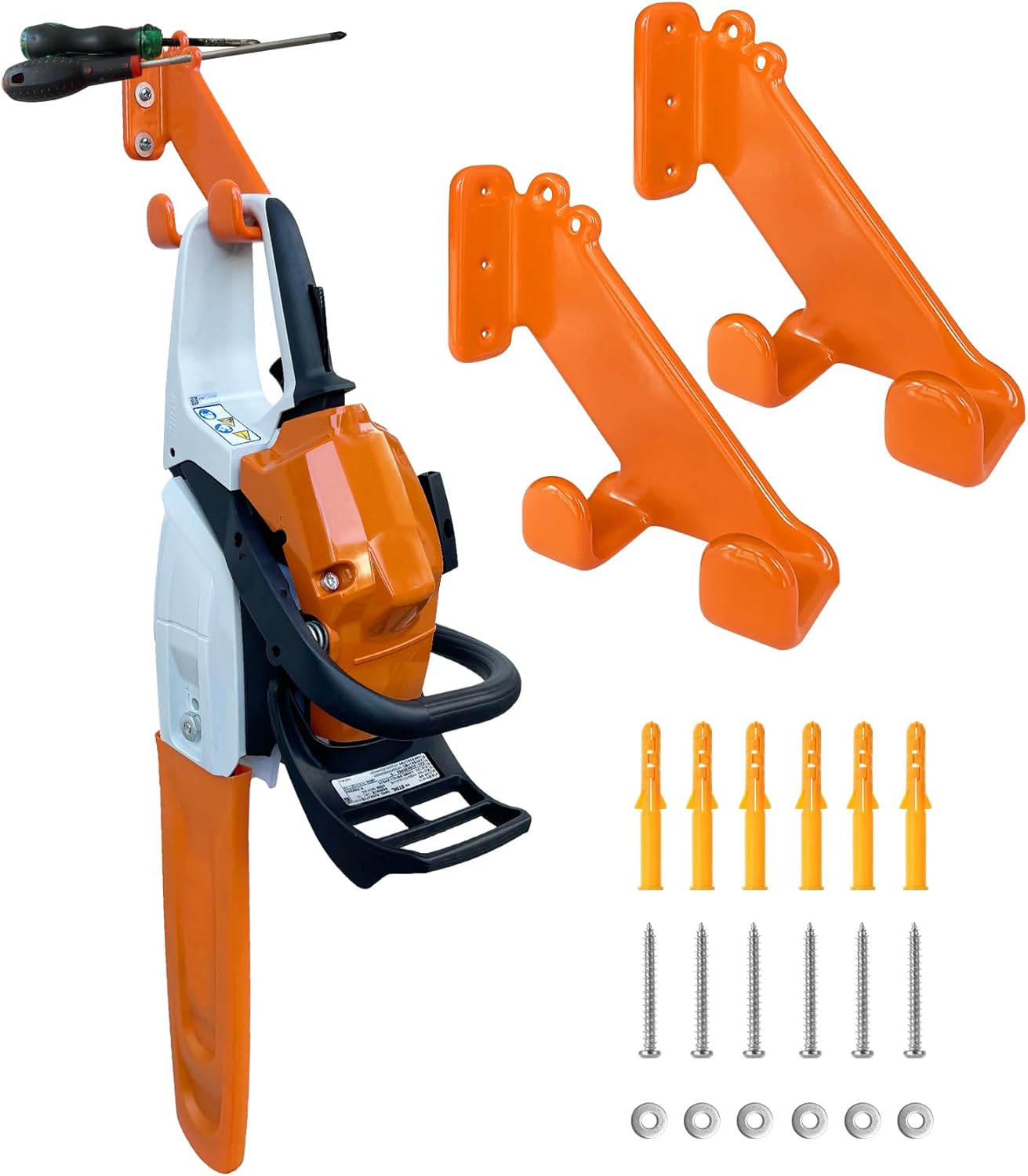 Heavy Duty Chainsaw Hanger for Garage Organization and Storage