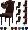Stretch Dining Room Chair Covers Set of 8 for Home and Events