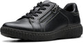 Clarks Caroline Janna Leather Side Zip Fashion Sneaker - Comfortable