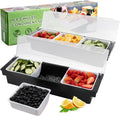 Fruit, Veggie & Condiment Caddy 3-Compartment - Portable Garnish