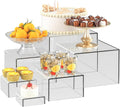 6 Pcs Clear Acrylic Boxes for Display Small - Buffet and Food Risers