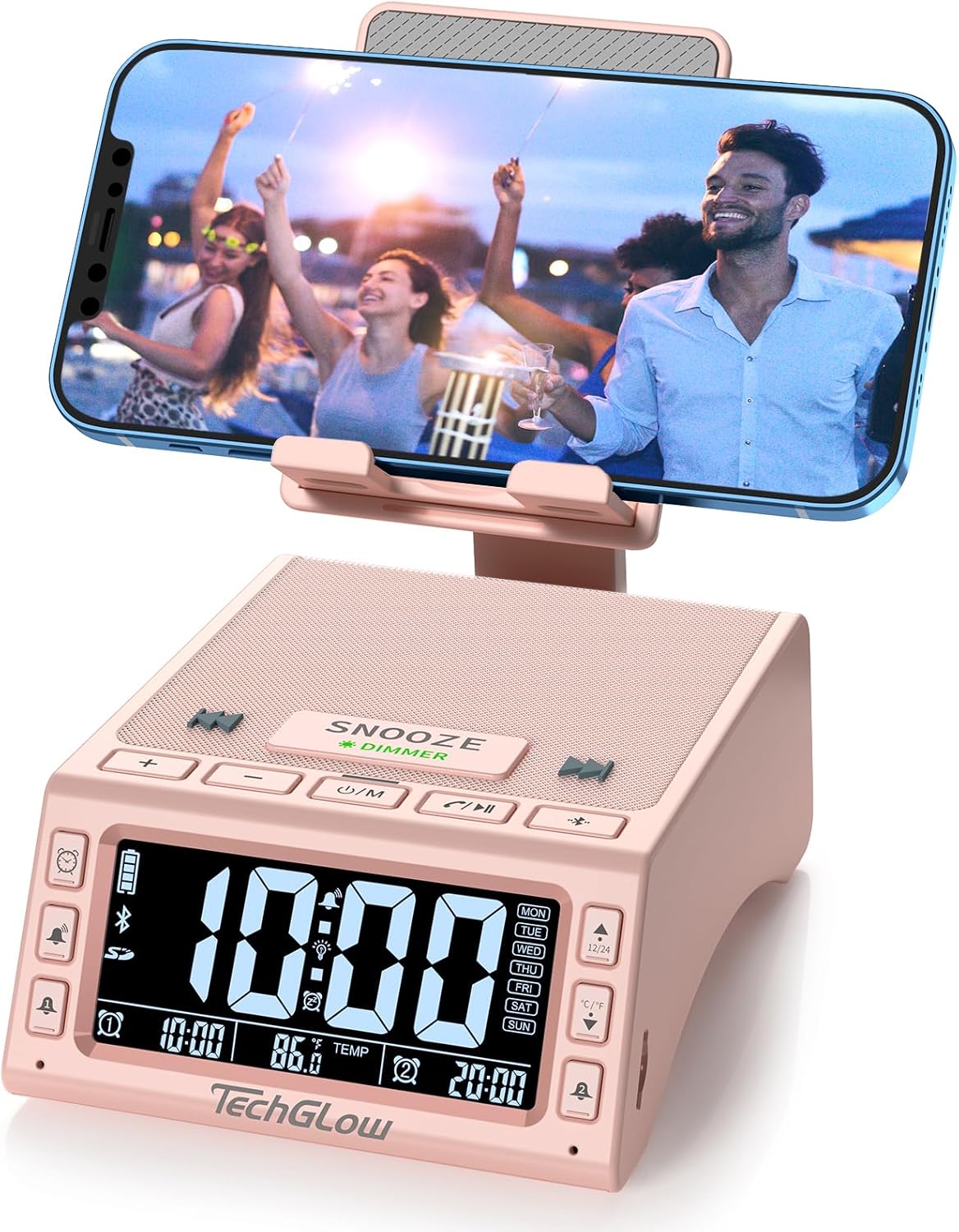 TechGlow Foldable Cellphone Stand with Bluetooth Speaker Gift