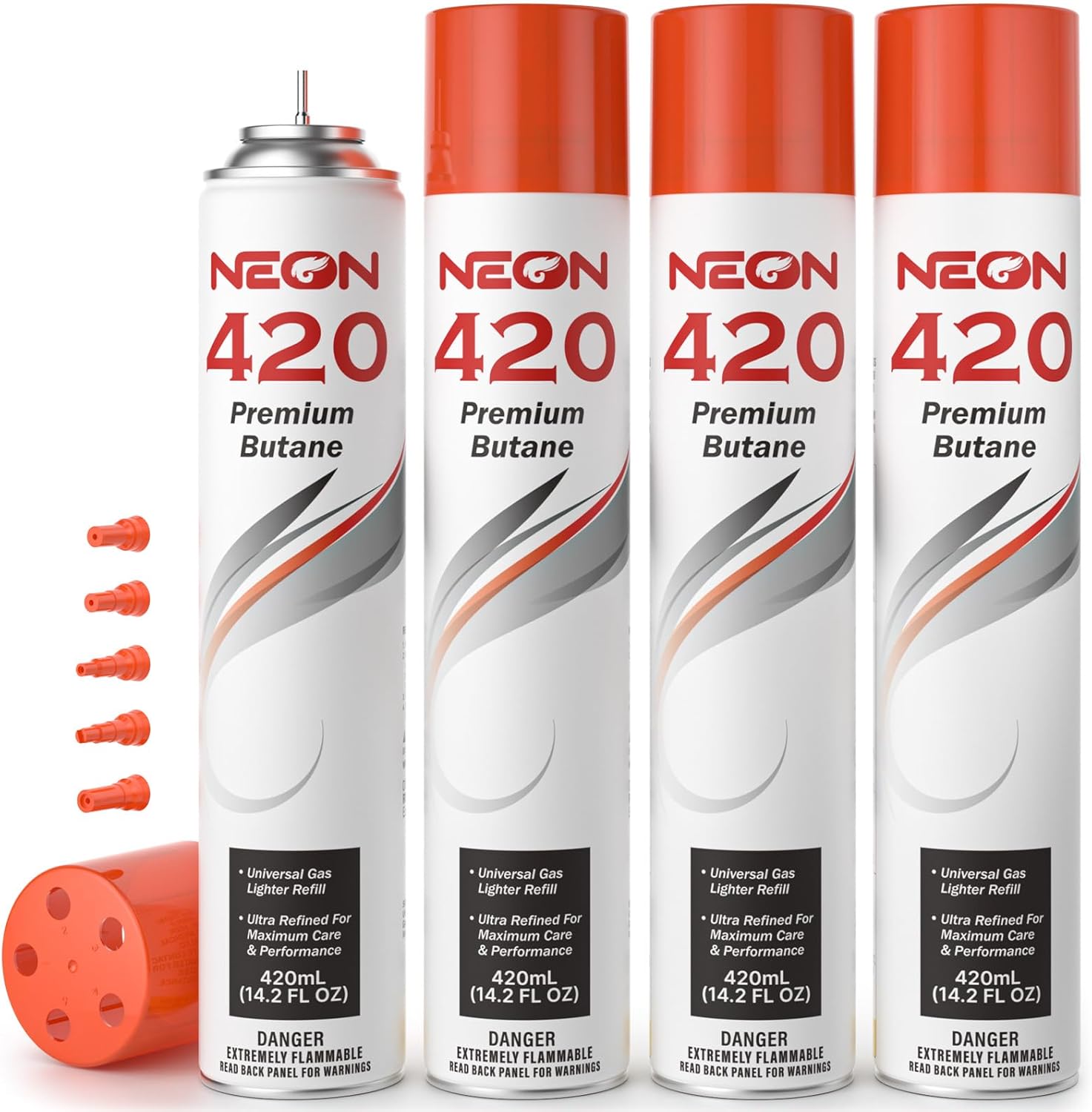 NEON Butane Refill 420ml - Ultra Refined Fuel for Lighters