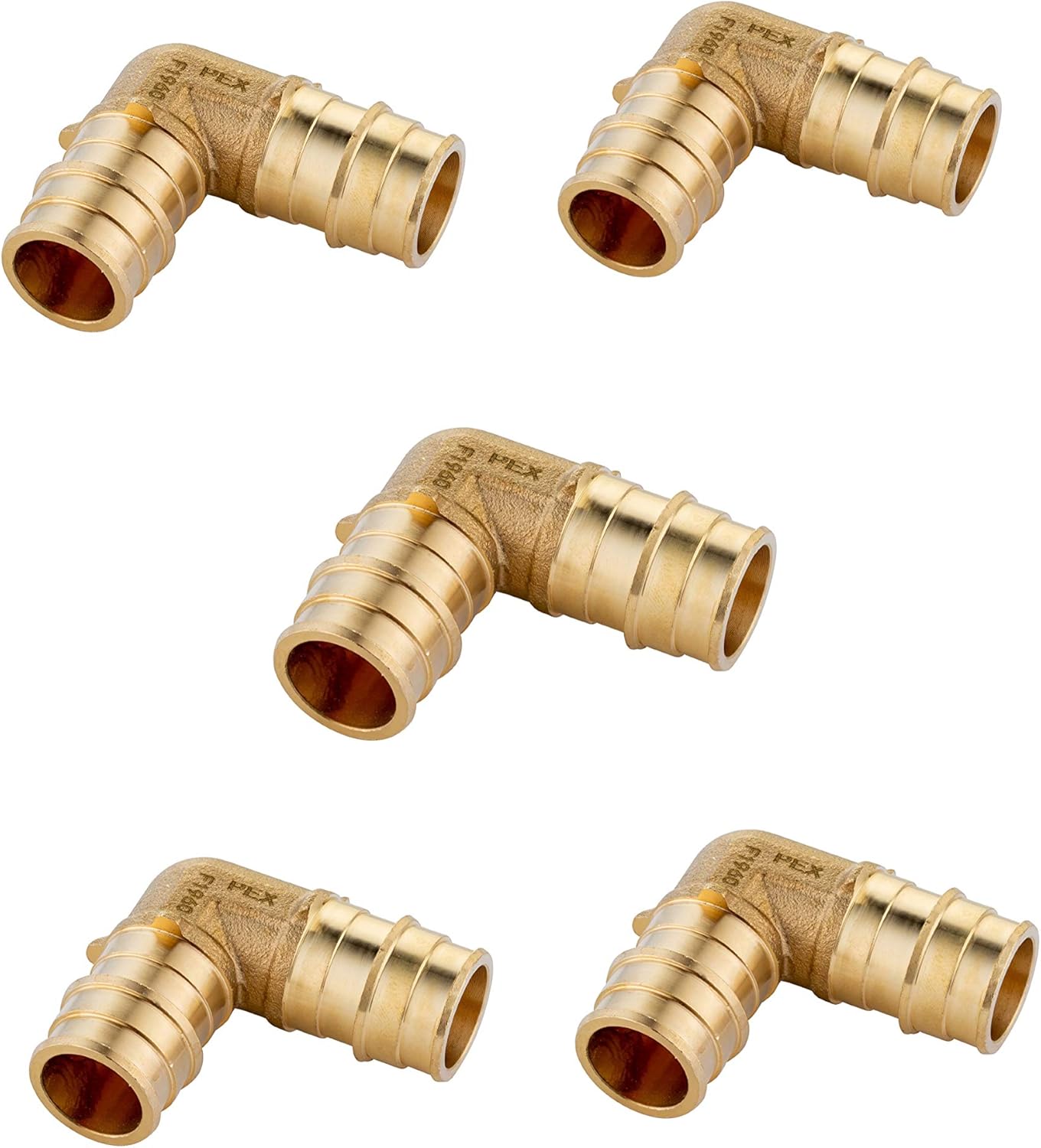 Pack of 5 EFIELD Pex A Expansion Brass Fittings for Tubing